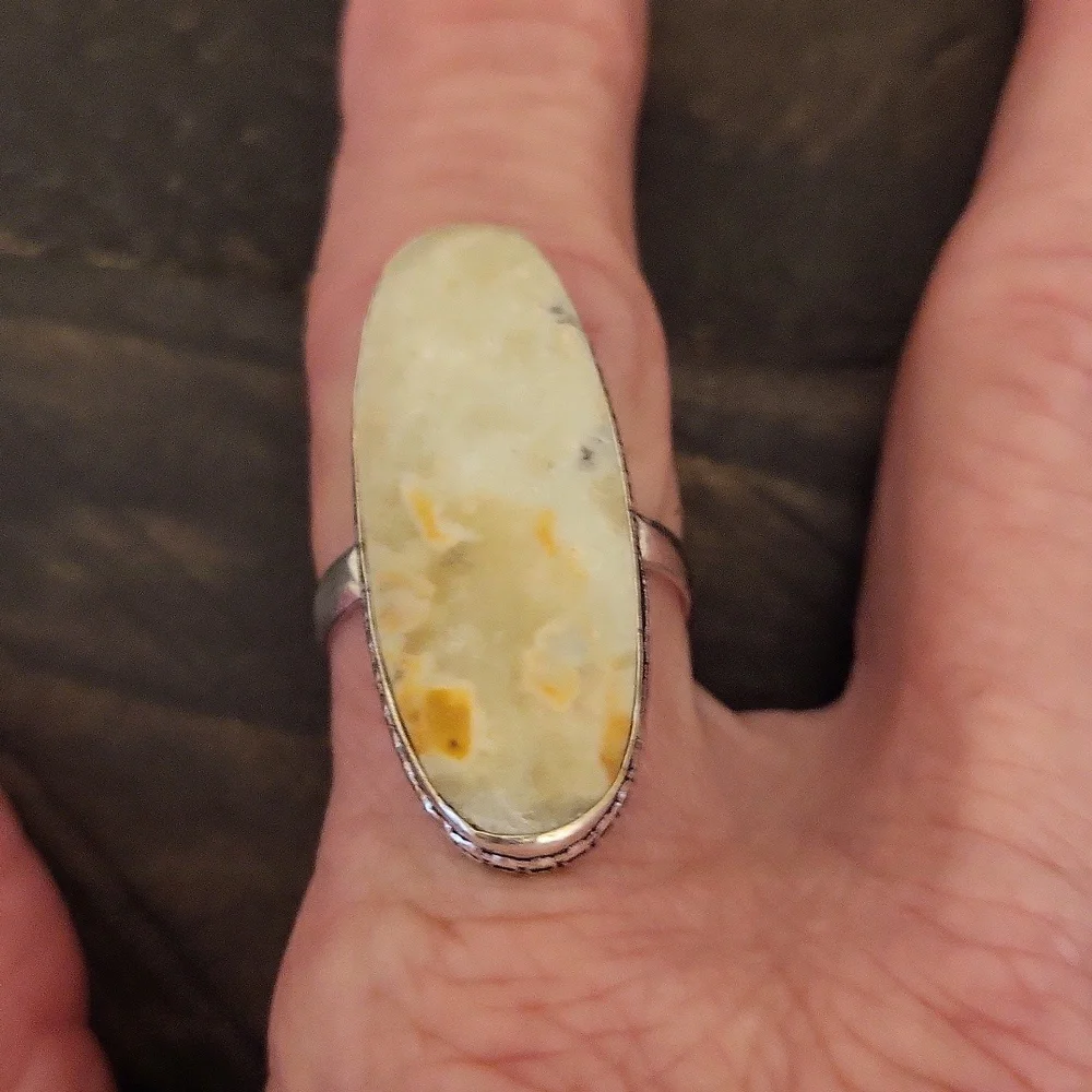NWOT Agate Gemstone Silver Ring